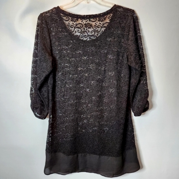 Maurices Women's Top Lace Black Tunic Coverup Size XL - Picture 3 of 12